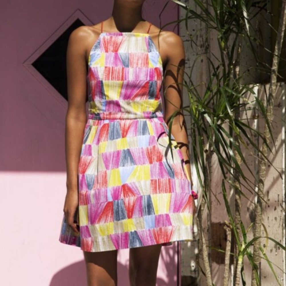 {Kate Spade} Criss Cross Pencil Sketch Dress - Picture 1 of 7